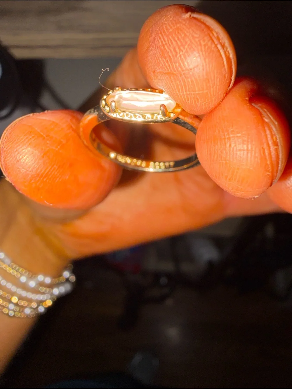 Kendra Scott Gold Horizontal Bar Ring with Pavé
